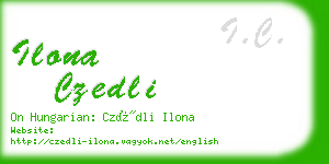ilona czedli business card